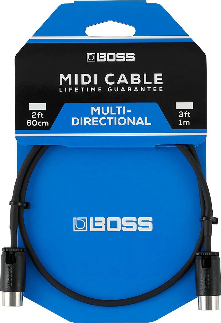 BOSS BMIDI-PB2 MIDI Cable, 2ft/60cm with Adjustable Cable Angle - Image 2