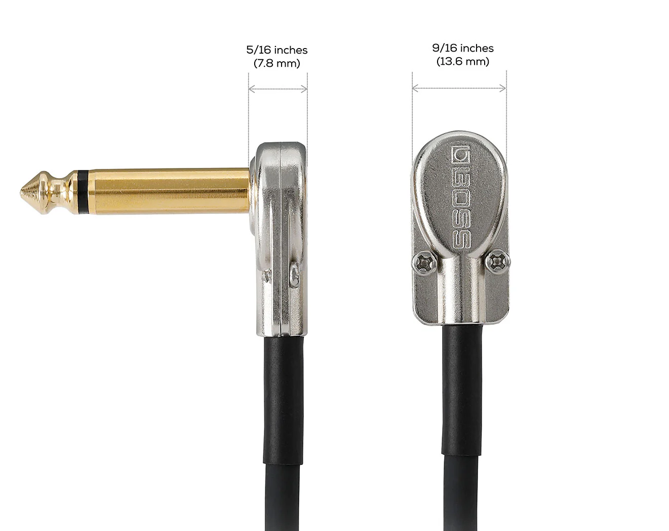 BOSS BPC-8 Patch Cable, 8"/20cm with Pancake Jack Plugs - Image 3