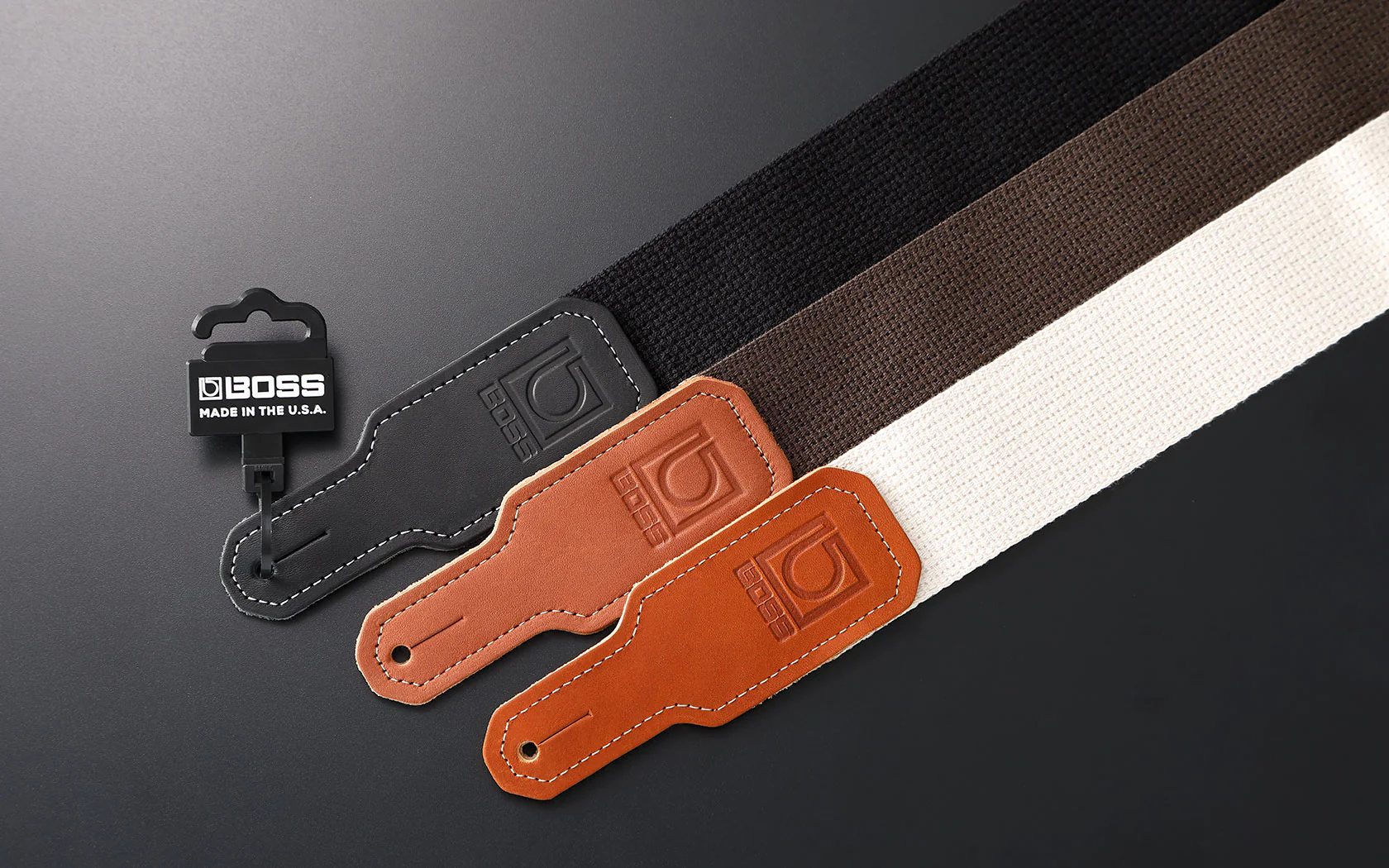 BOSS BSC-20-BLK 2" Black Cotton Guitar Strap - Image 3