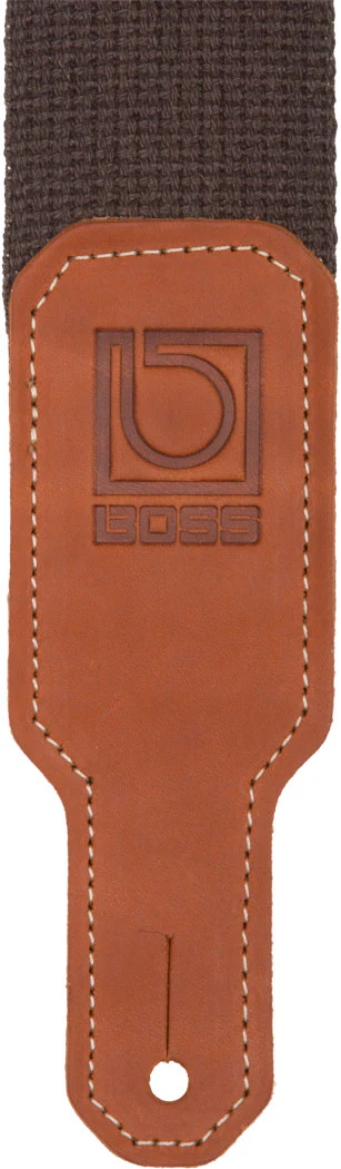 BOSS BSC-20-BRN 2" Brown Cotton Guitar Strap - Image 2