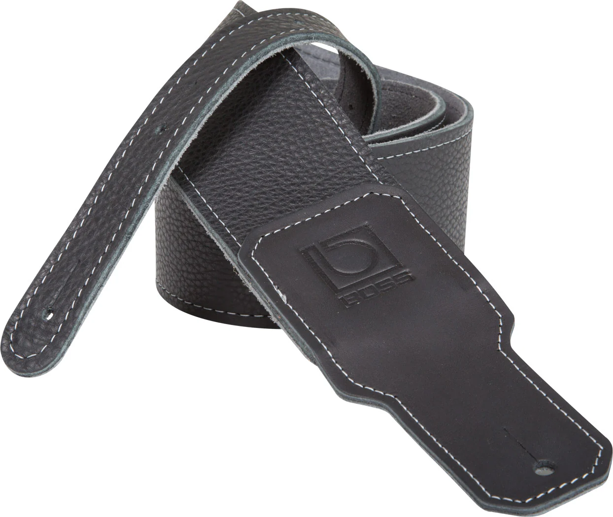 BOSS BSL-25-BLK 2.5" Black Premium Leather Guitar Strap
