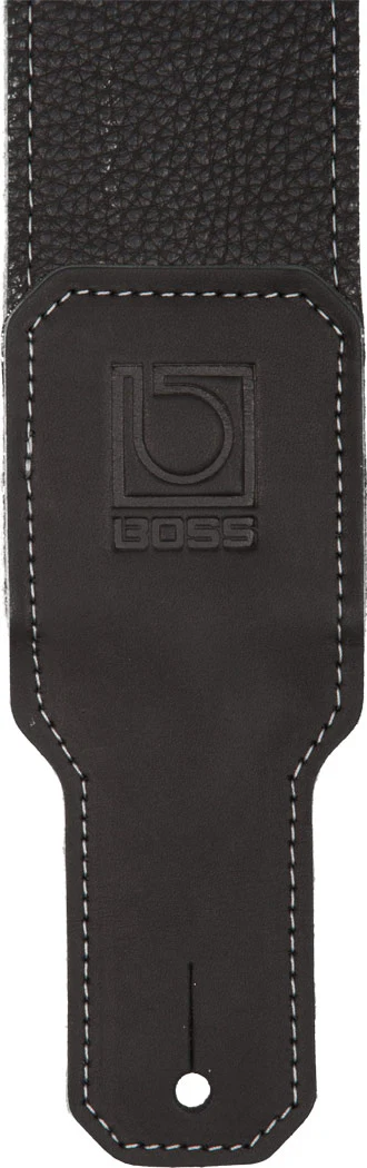 BOSS BSL-25-BLK 2.5" Black Premium Leather Guitar Strap - Image 2