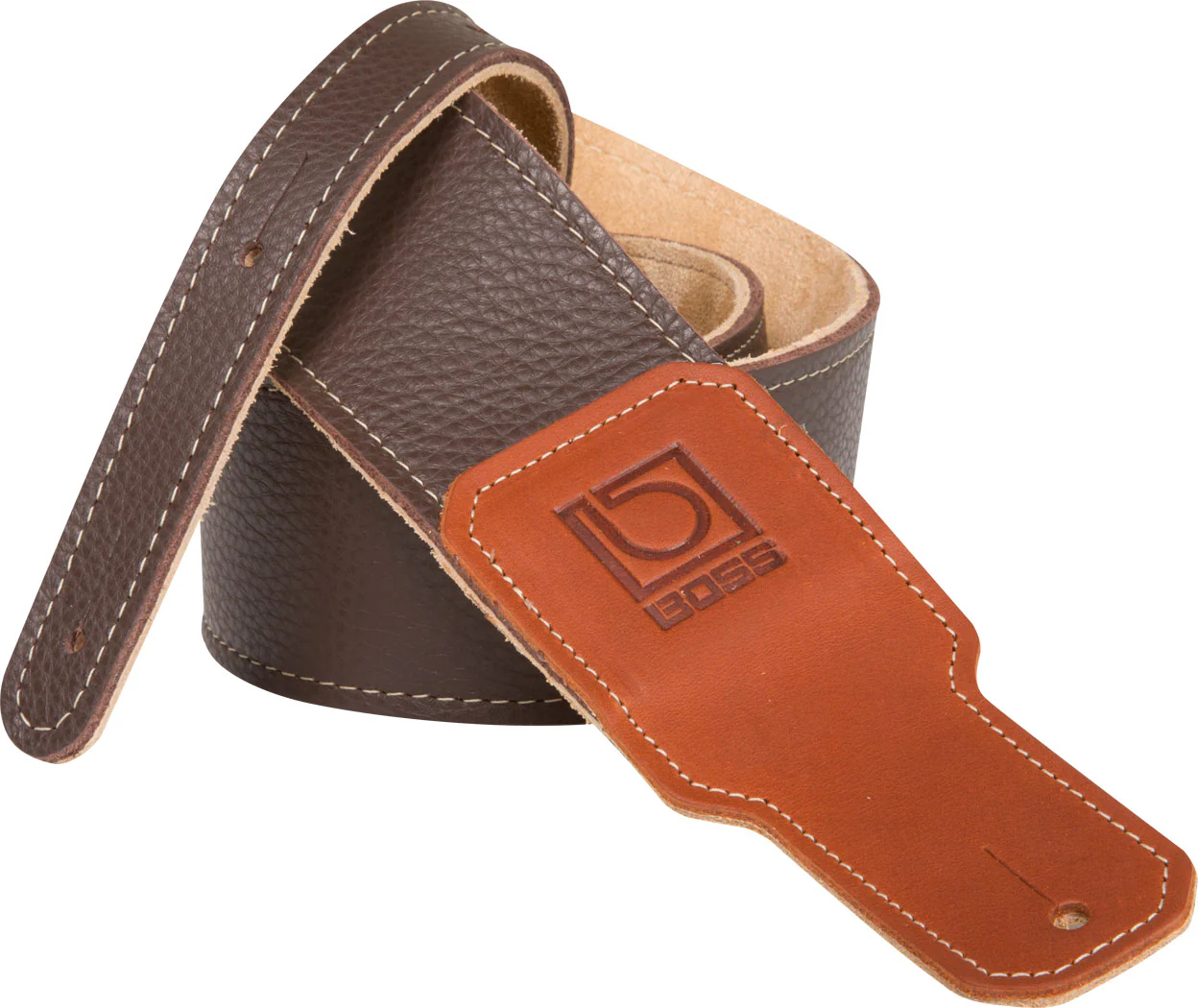 BOSS BSL-25-BRN 2.5" Brown Premium Leather Guitar Strap