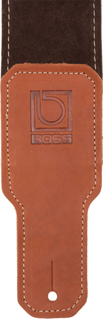 BOSS BSS-25-BRN 2.5" Brown Suede Guitar Strap - Image 2