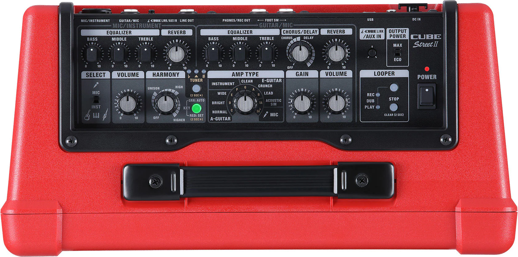 BOSS CUBE-ST2-R 10 Watt Stereo, Dual Channel Amplifier, Battery Powered (Red) - Image 3