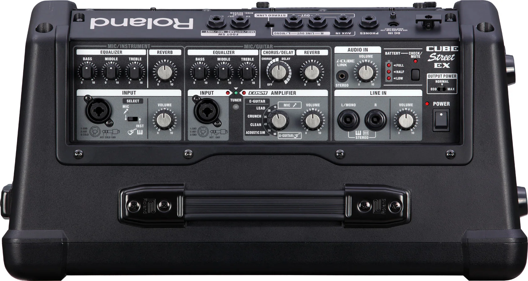 Roland CUBE-STEX 25W + 25W Stereo Battery Powered PA with COSM (Black) - Image 5