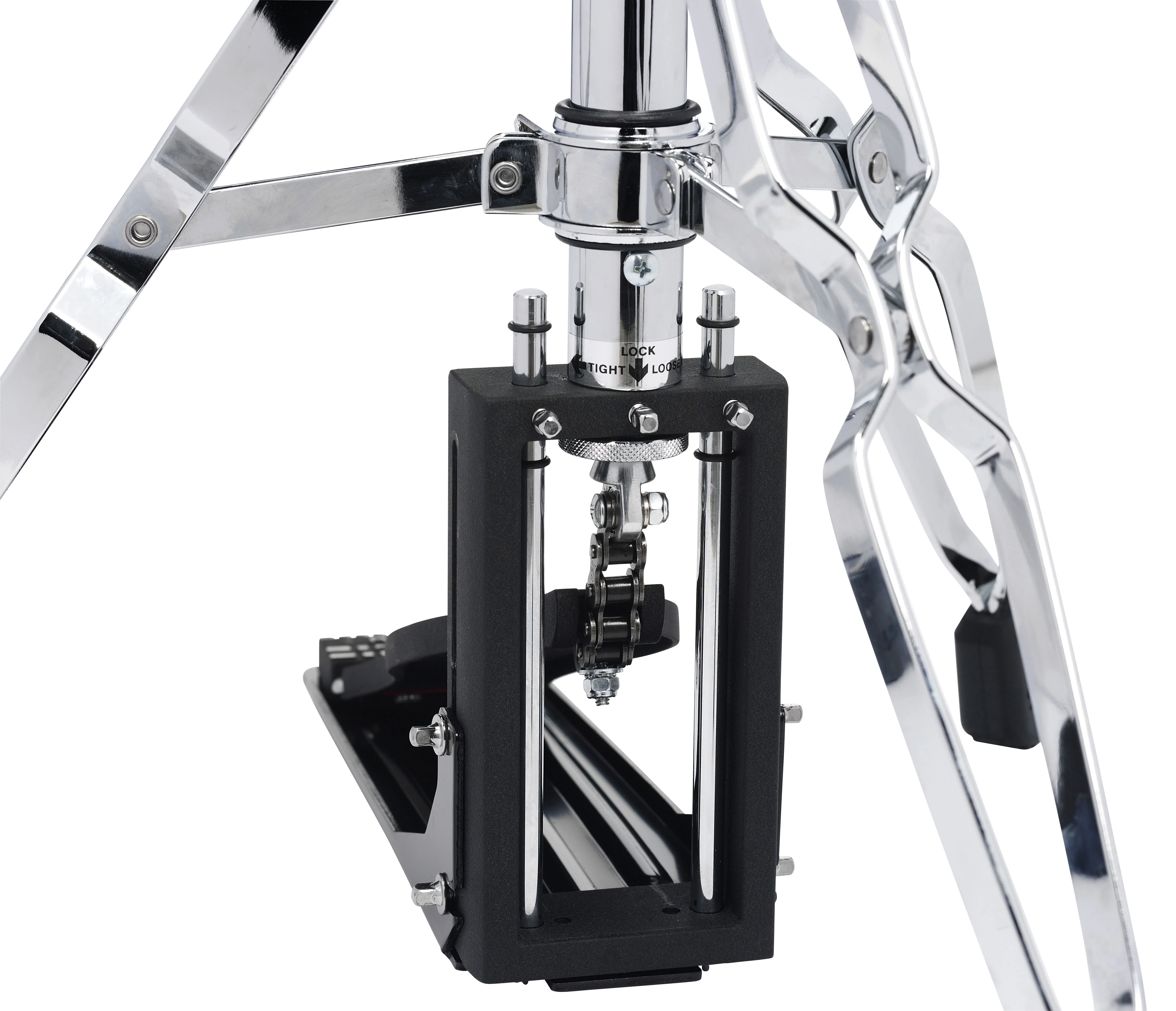 DW Drums 5000 Series XF Extended Footboard 2-Leg Hi-Hat Stand, Chrome - Image 5