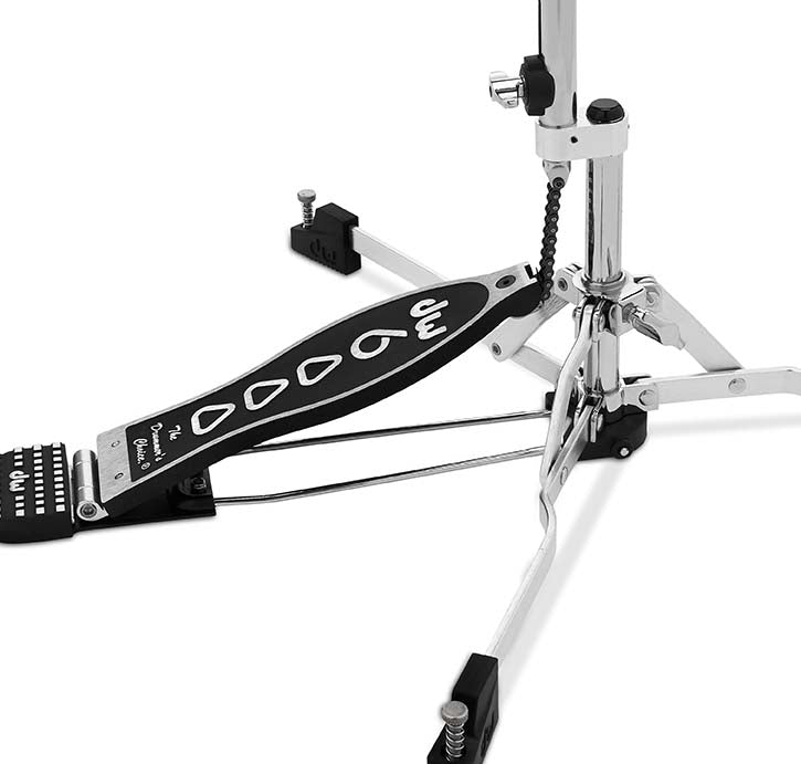 DW Drums 6000 Ultralight Series Flush Base 3-Leg Hi-Hat Stand, Chrome - Image 6
