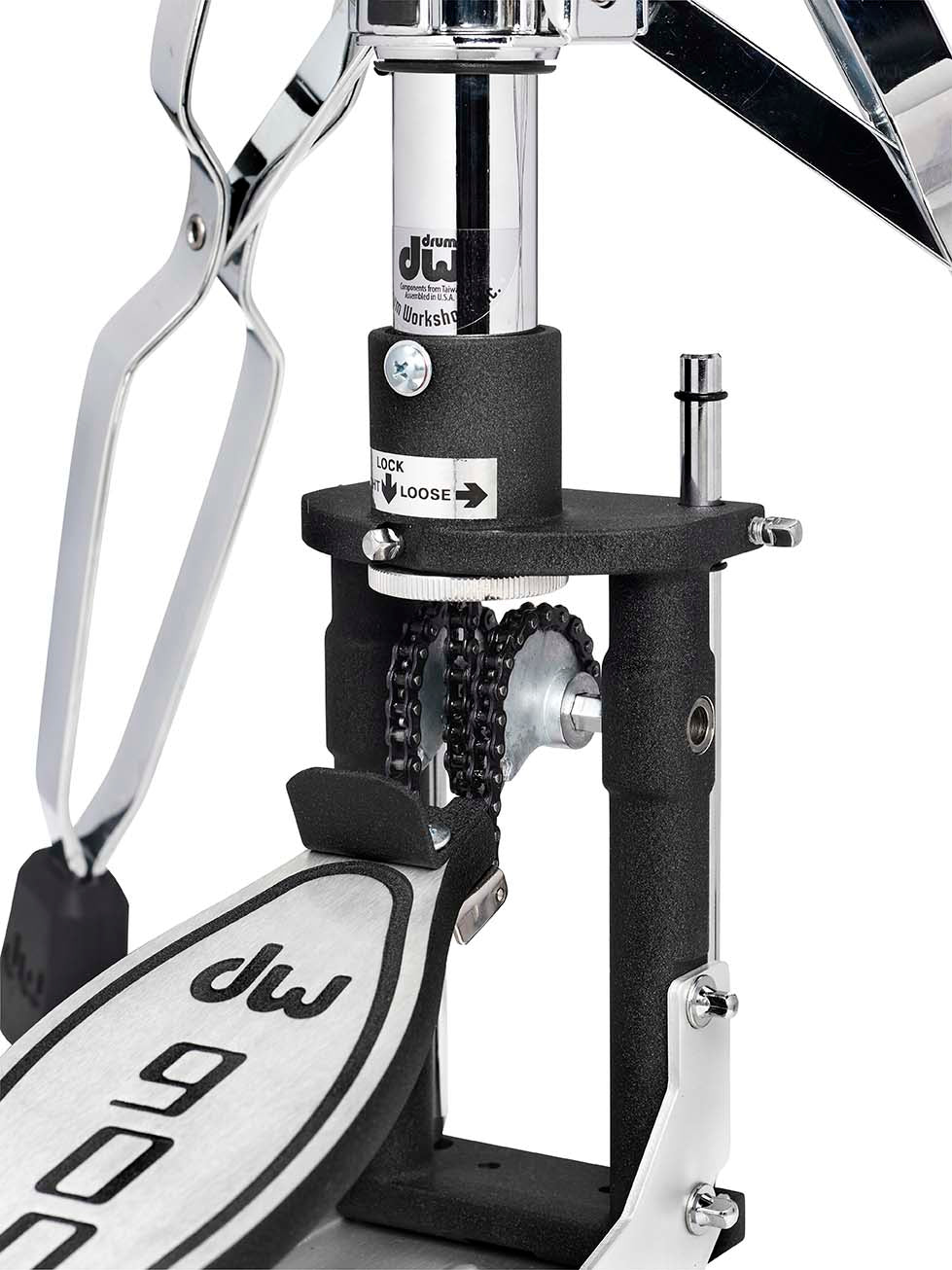 DW Drums 9000 Series 2-Leg Hi-Hat Stand, Chrome - Image 5