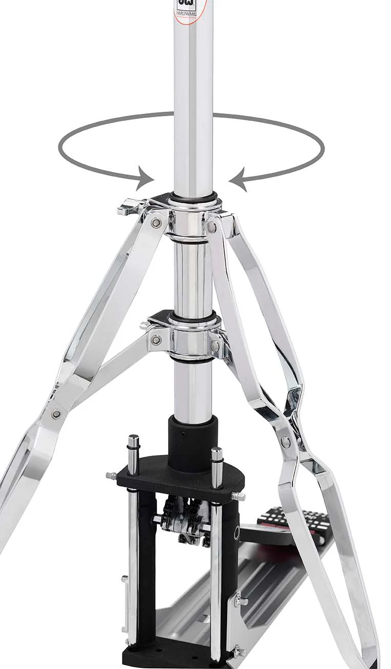 DW Drums 9000 Series 2-Leg Hi-Hat Stand, Chrome - Image 6