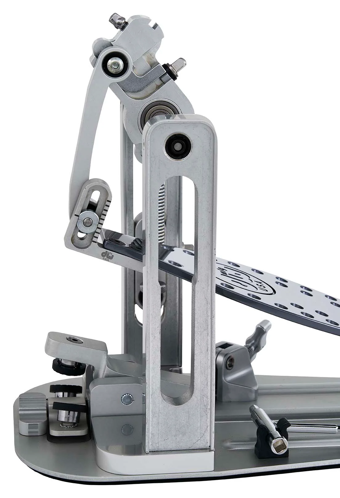 DW Drums MFG Series Machined Direct Drive Double Pedal with Bag, Polished Aluminum - Image 2