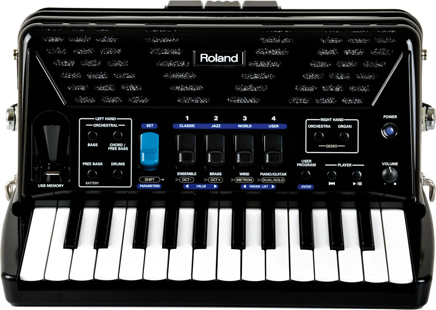 Roland FR-1X BK V-Accordion (Black, with Keys) - Image 3