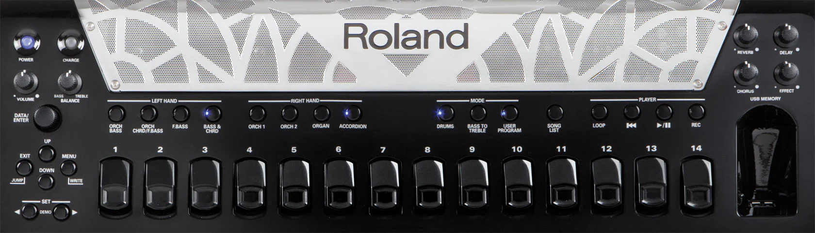 Roland FR-8X-BK V-Accordion (Black, with Keys) - Image 8