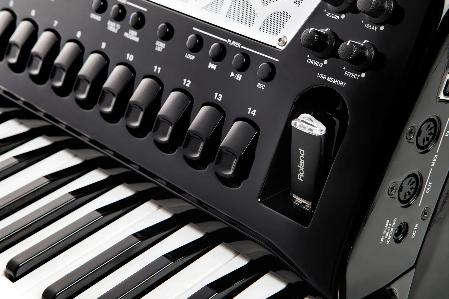 Roland FR-8X-BK V-Accordion (Black, with Keys) - Image 9