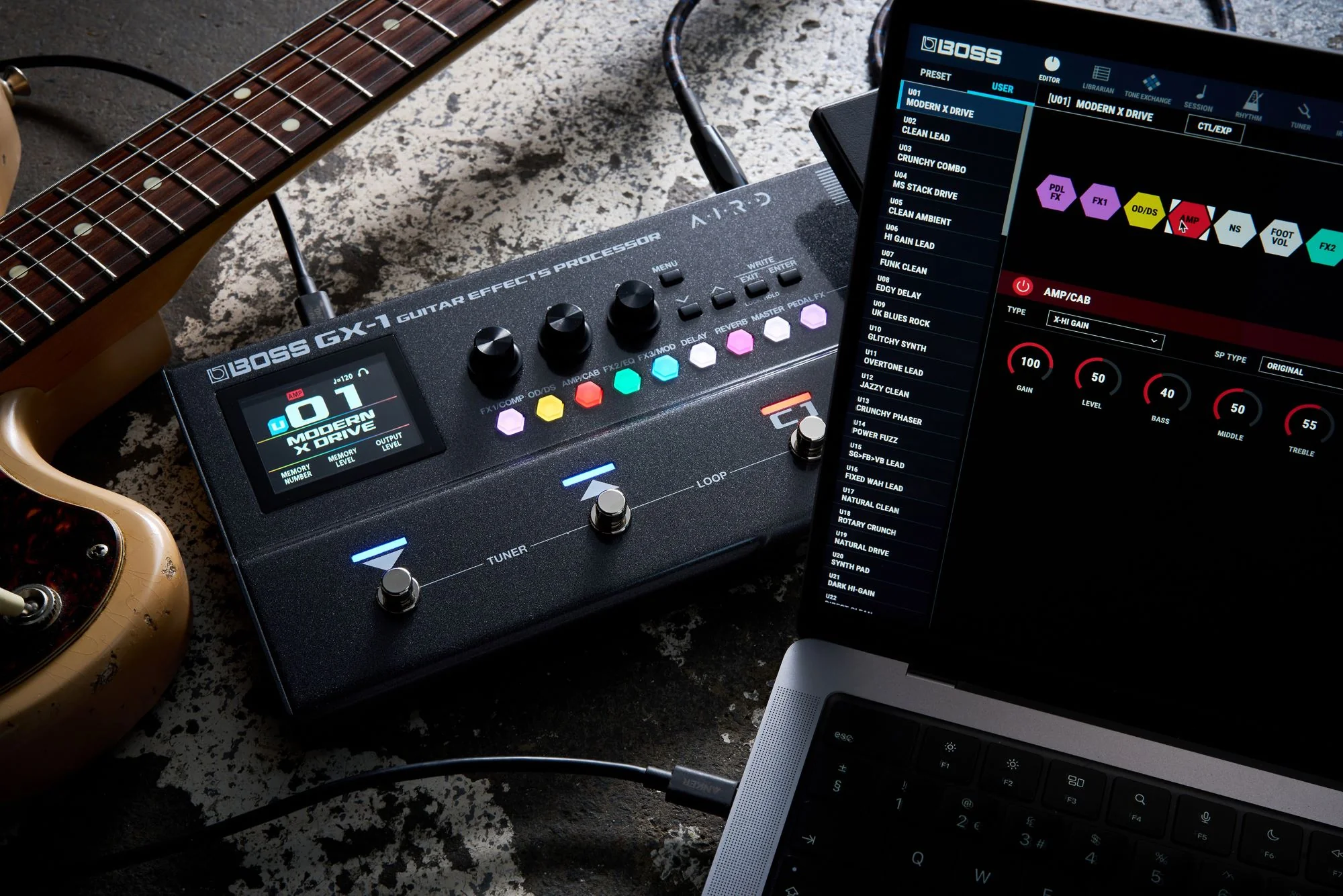 BOSS GX-1 Guitar Multi Effects Processor - Image 8