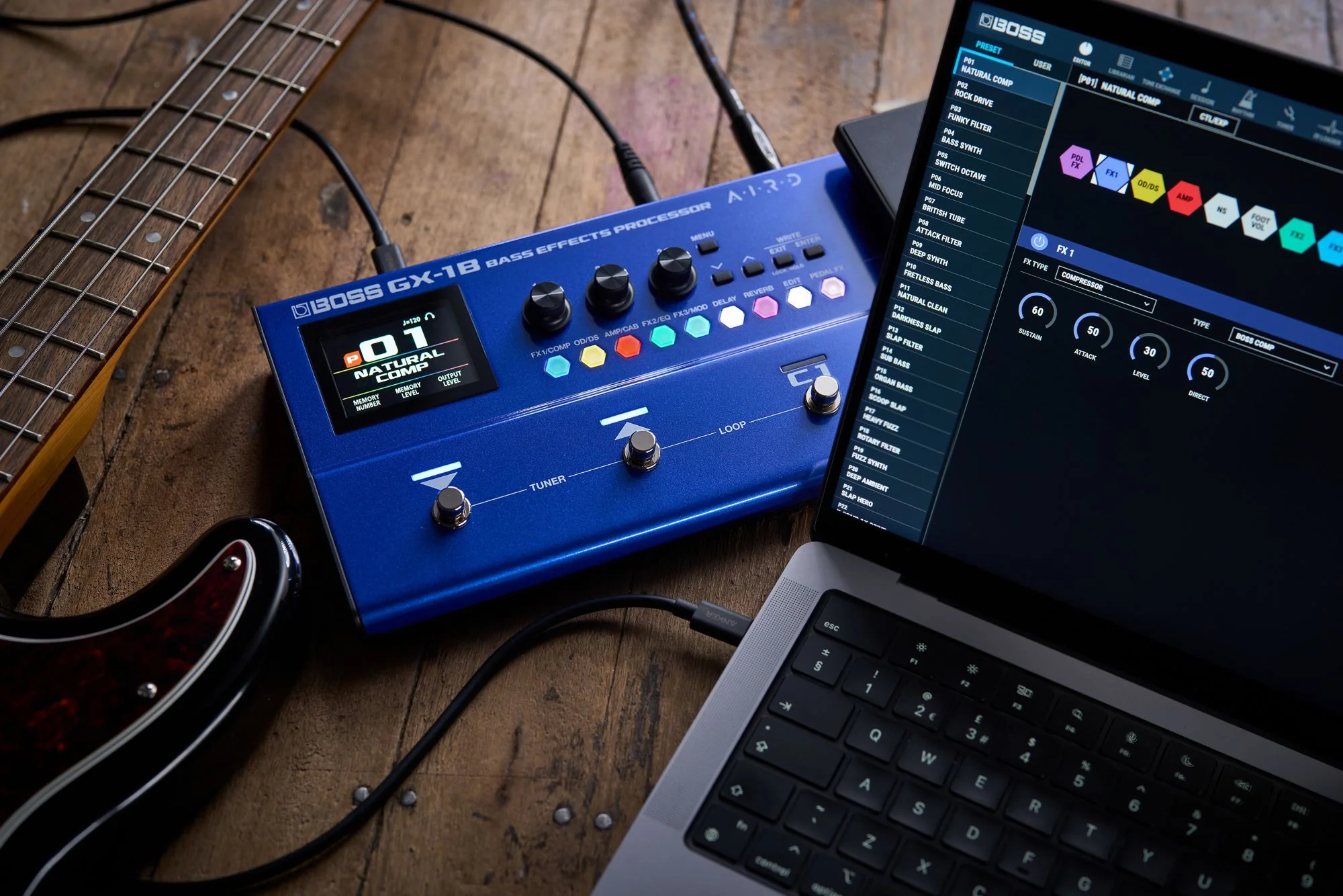 BOSS GX-1B Bass Guitar Multi Effects Processor - Image 8