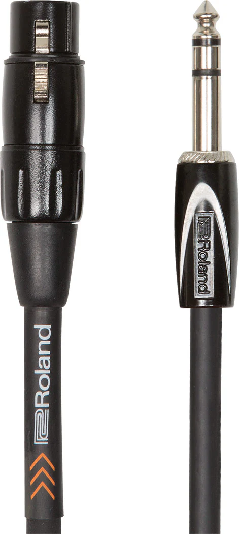Roland RCC-10-TRXF Interconnect Cable, 10ft/3m, 1/4" TRS-XLR(Female)