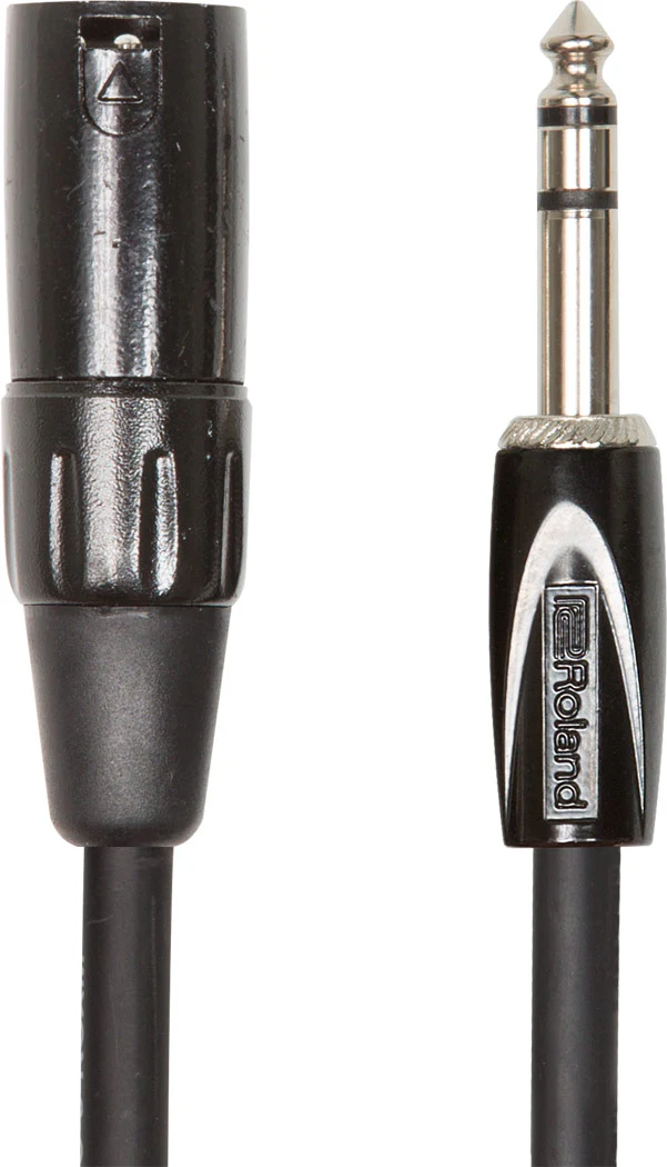Roland RCC-3-TRXM Interconnect Cable, 3ft/1m, 1/4" TRS-XLR(Male)