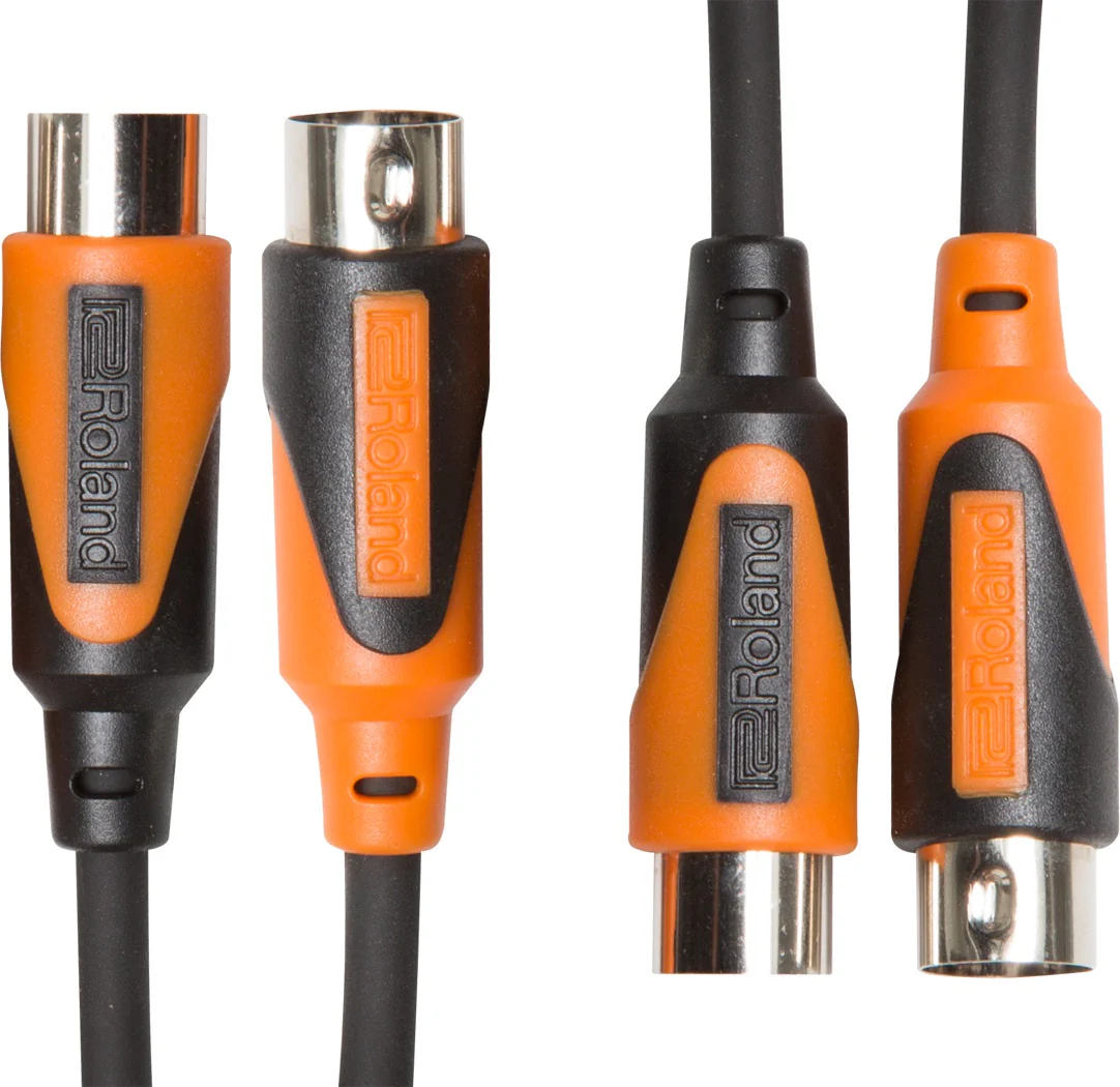 Roland RMIDI-B10-DUAL Dual MIDI Cable, 10ft/3m, Black Series