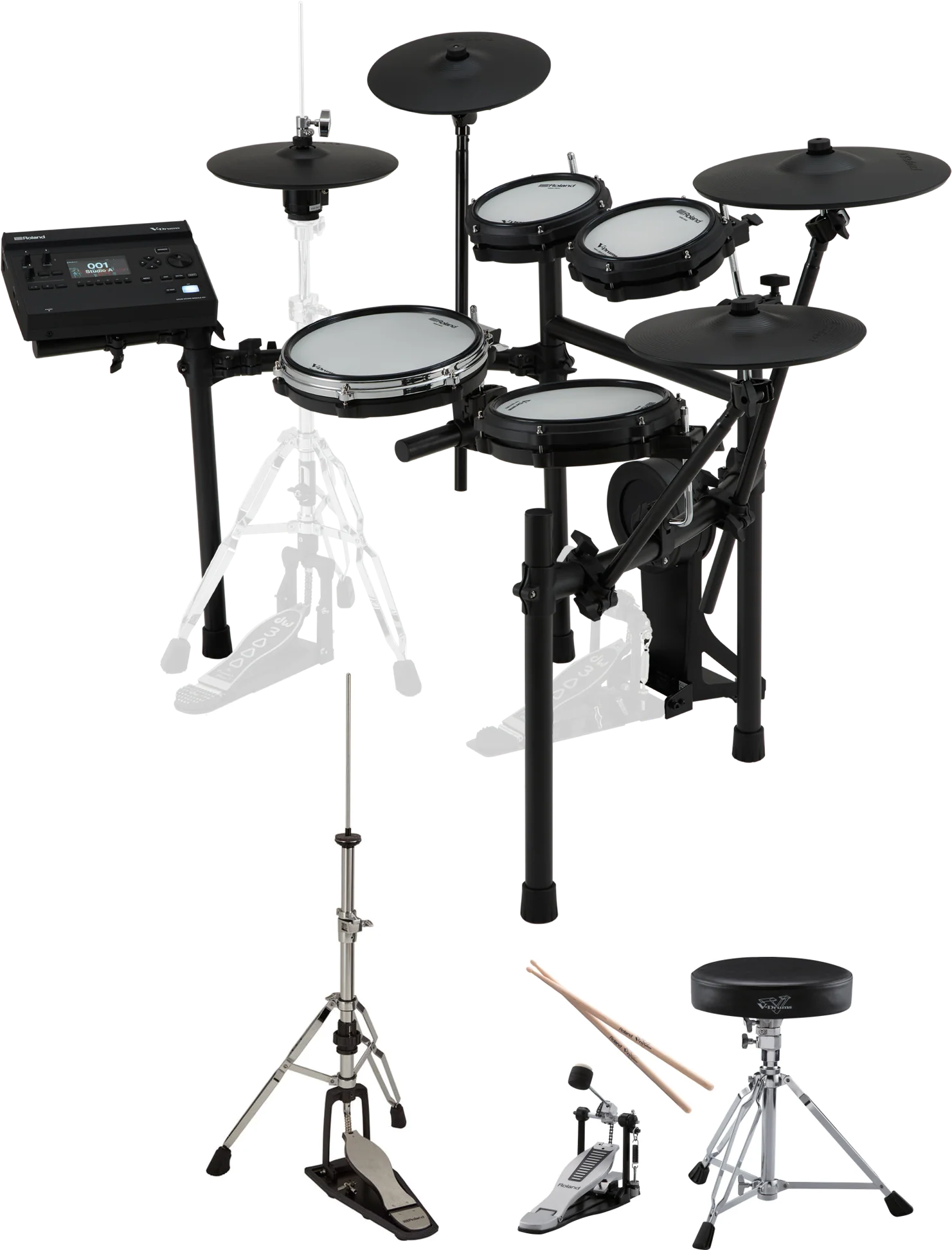 Roland TD316 V-Drums Digital Drum Kit with Hardware and Accessories - Image 4