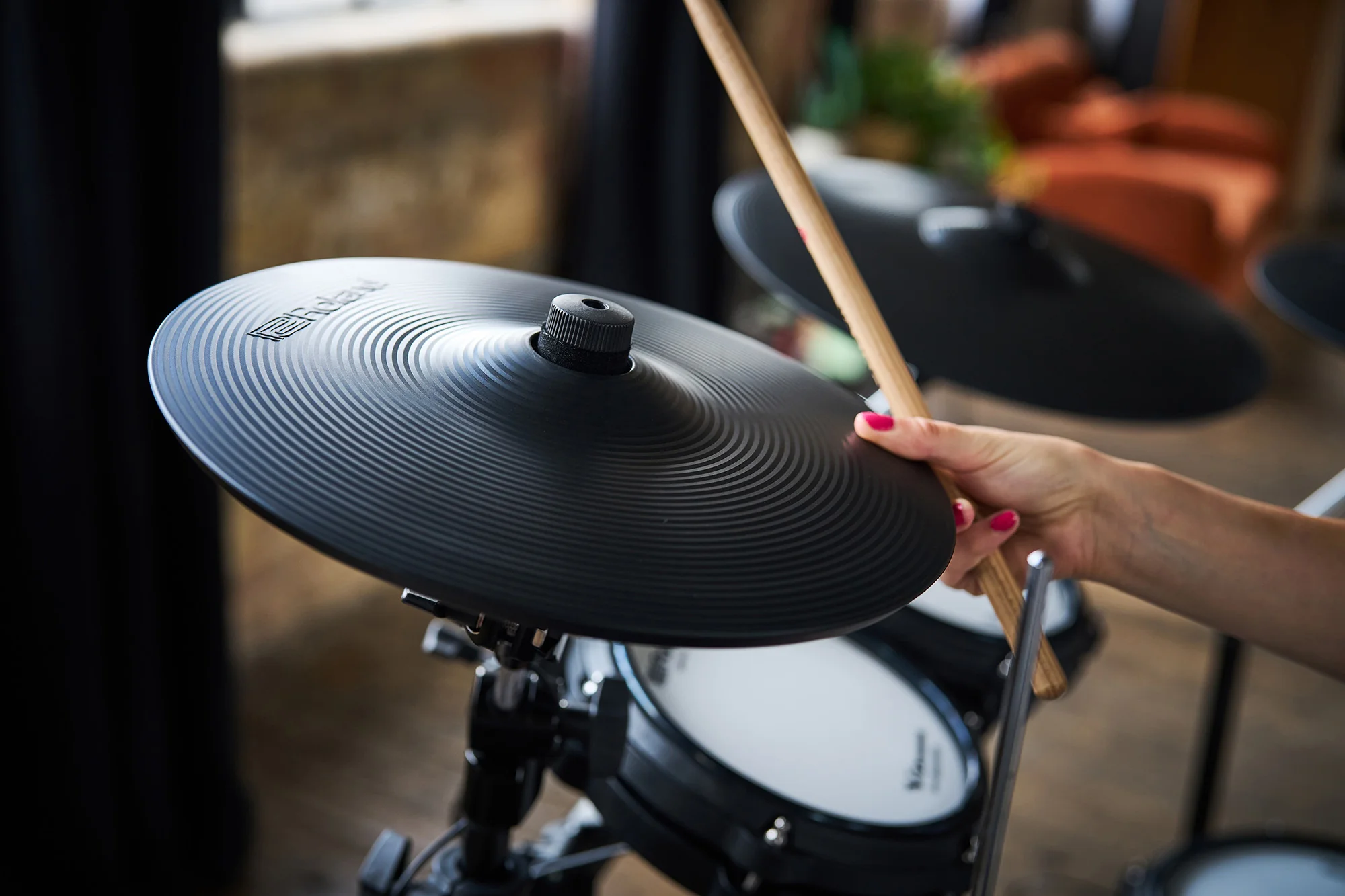 Roland TD513 V-Drums Digital Drum Kit, exc. Accessories - Image 7
