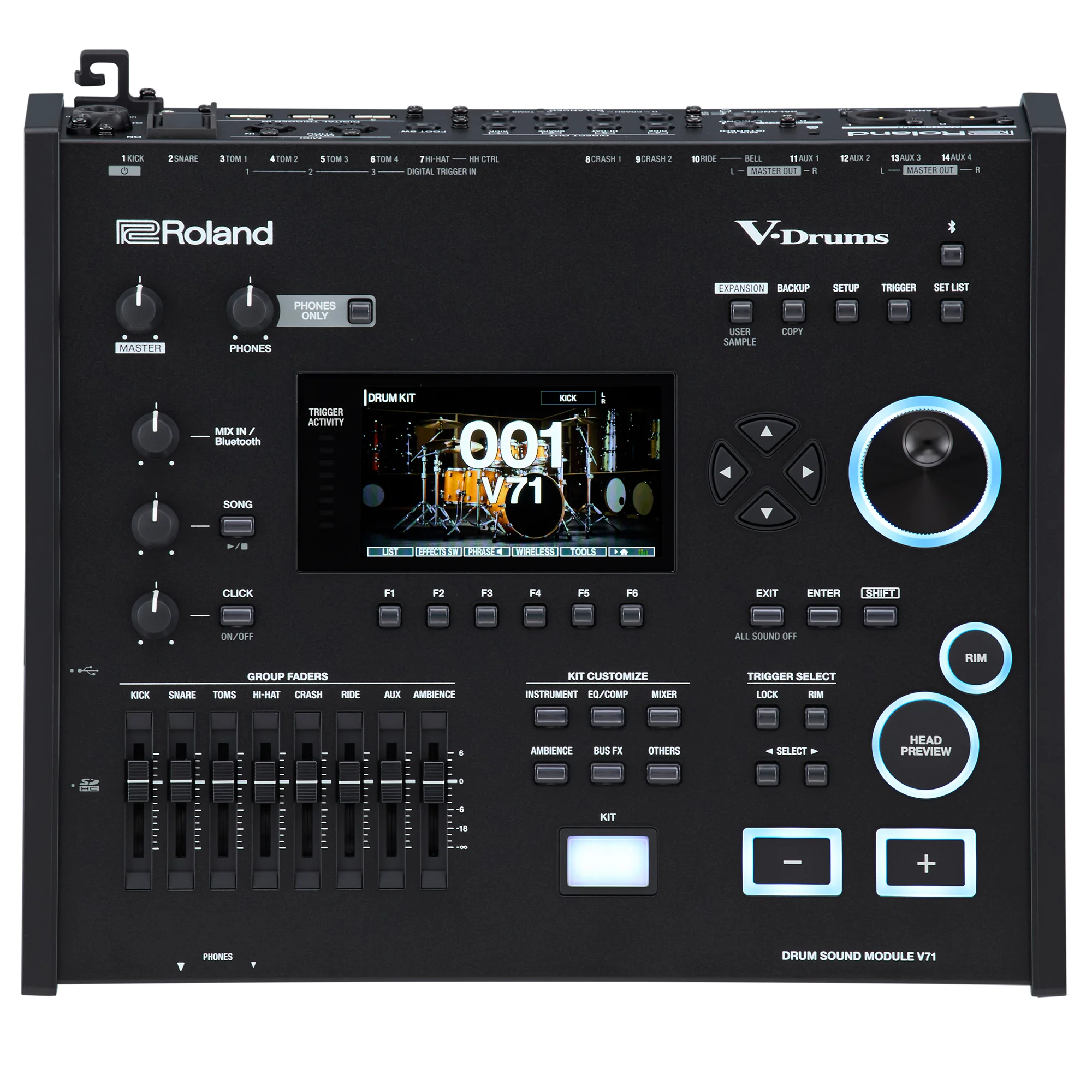 Roland VAD716-SW V-Drums Acoustic Design Kit (Satin Walnut), exc. Accessories - Image 5