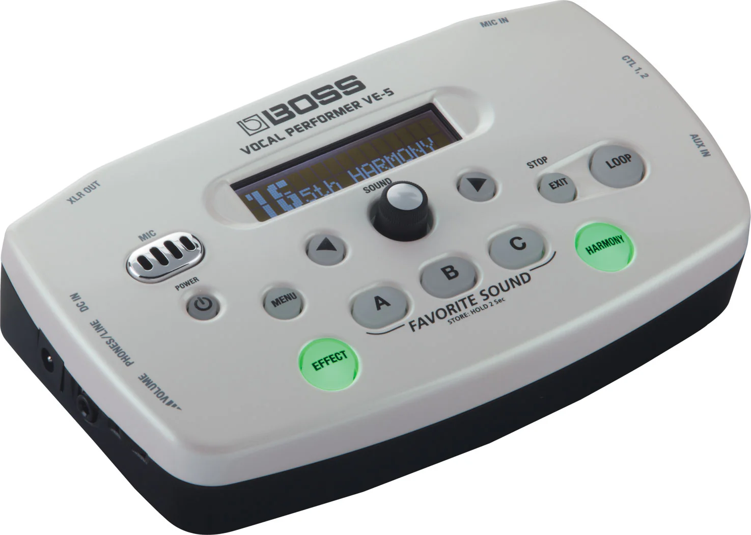 BOSS VE-5-WH Tabletop Vocal Effects Processor (White) - Image 3