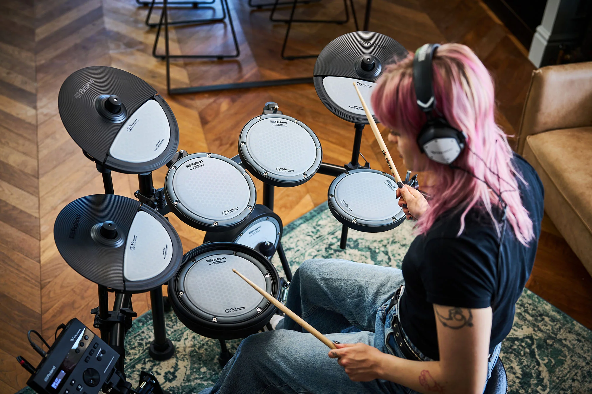 Roland VQD-106 Quiet Drum Kit including TD-07 module - Image 9